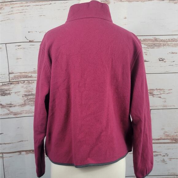 Woolrich Full Zip Jacket Coat 100% Wool Wine Size XL - Picture 3 of 6